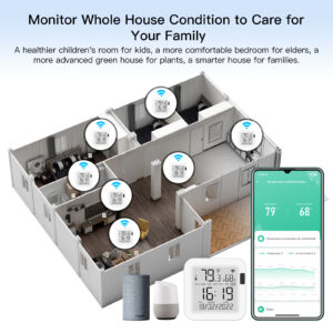 ⁦WiFi Temperature Humidity Sensor with Induction activation screen⁩ - الصورة ⁦6⁩