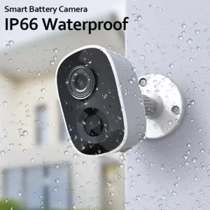 La cámara con batería inteligente es resistente al agua IP66