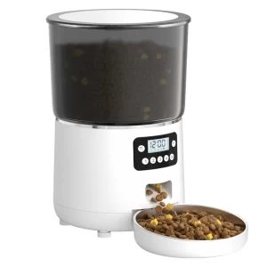 white smart pet feeder