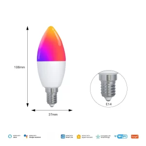 the size of WiFi candle bulb