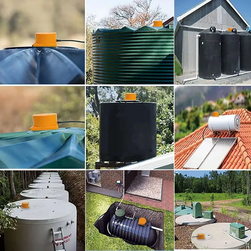 WiFi water tank level sensor for monitoring water levels in public water towers, large storage tanks, and residential water tanks.
